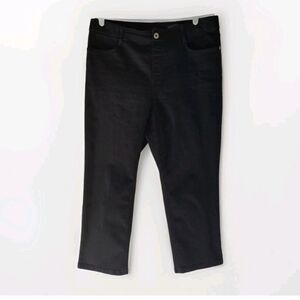 J Jill Denim black high rise cropped Jeans size 14